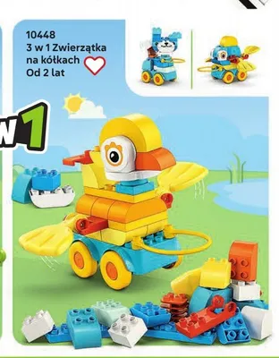 Klocki LEGO Duplo 10448 3 w 1 Zwierzątka na kółkach promocja w LEGO