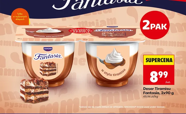 Deser Tiramisu Fantasia 2-pak promocja w Biedronka