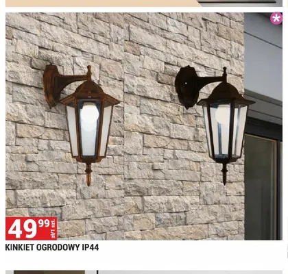 Kinkiet ogrodowy IP44 promocja w Merkury Market