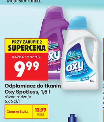 Odplamiacz do tkanin Oxy Spotless promocja w Biedronka