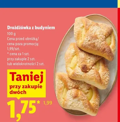 Drożdżówka z budyniem promocja w Lidl