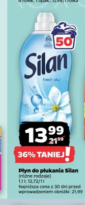 Płyn do płukania tkanin Silan Fresh Sky promocja w Netto