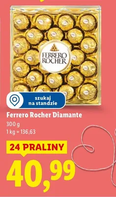 Praliny Ferrero Rocher Diamante 300g promocja w Lidl