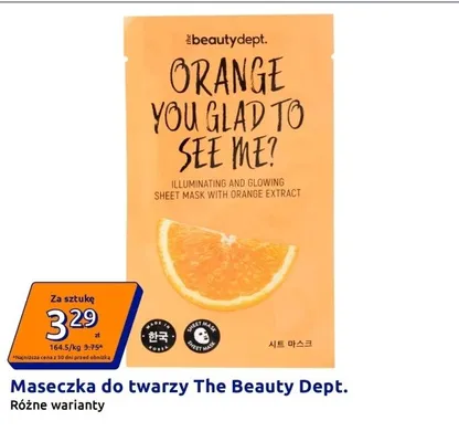 Maseczka do twarzy The Beauty Dept. Orange You Glad To See Me? promocja w Action