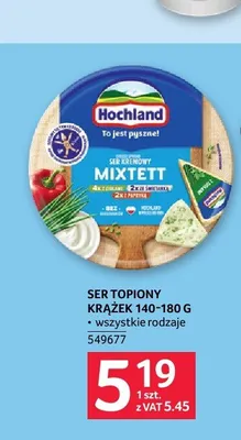 Ser topiony krążek Hochland Mixtett promocja w Selgros