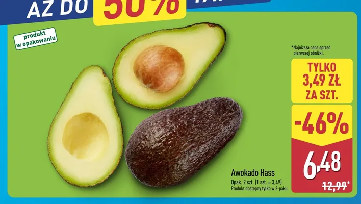 Awokado Hass 2-pak promocja w Aldi