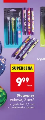 Długopisy żelowe CoolPack 3-pak promocja w Biedronka