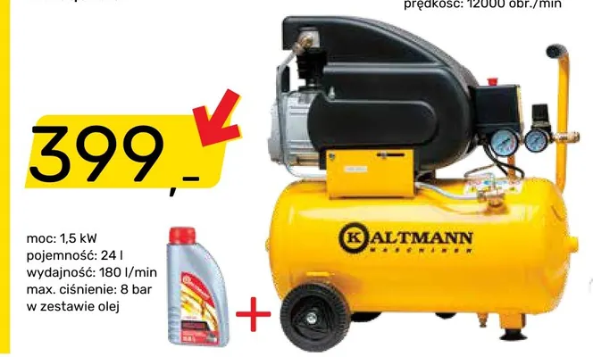 Kompresor Kaltmann promocja w Bricomarche