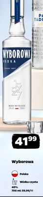 Wódka czysta Wyborowa promocja w Netto