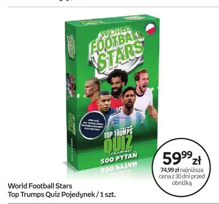 Gra towarzyska World Football Stars Top Trumps Quiz Pojedynek promocja w Empik