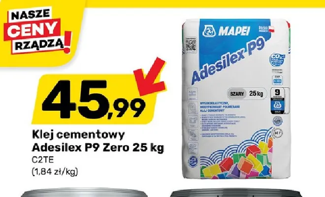 Klej cementowy Adesilex P9 Zero Mapei promocja w Bricomarche