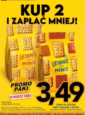 Ciasteczka Leibniz Minis Original promocja w Kupiec