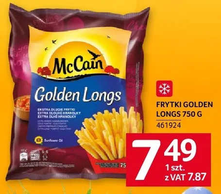 Frytki golden longs McCain 750 g promocja w Selgros