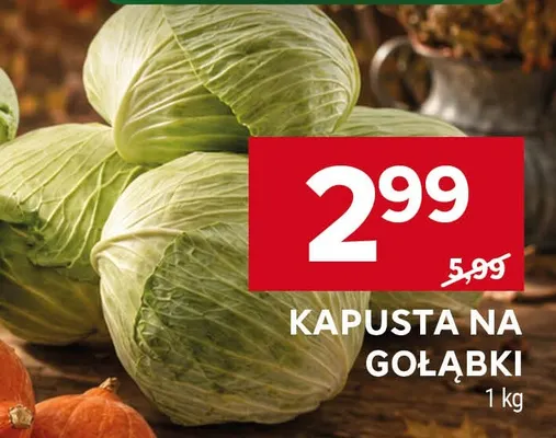 Kapusta na gołąbki promocja w Stokrotka