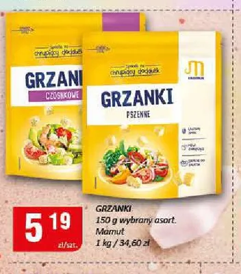 Grzanki czosnkowe Mamut promocja w Chorten