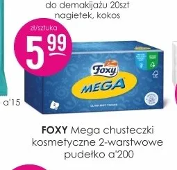 Chusteczki kosmetyczne Foxy Mega promocja w Drogerie Jasmin