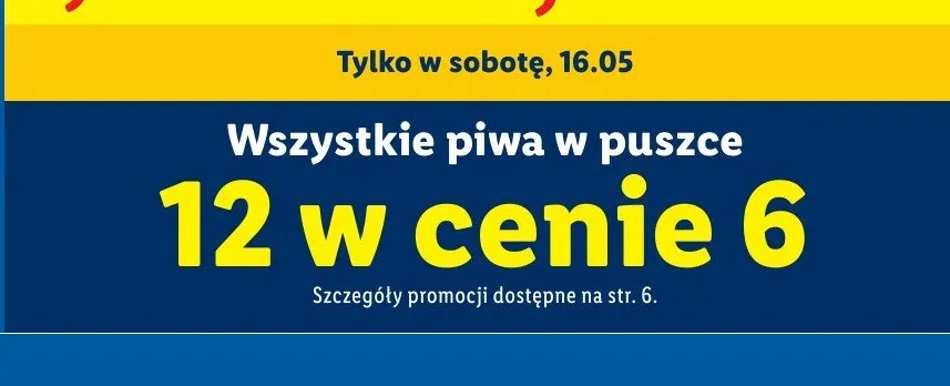 Piwo w puszce promocja w Lidl