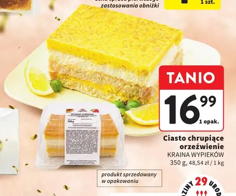 Ciasto chrupiące orzeźwienie Kraina Wypieków promocja w Intermarche