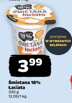 Śmietana 18% Łaciata promocja w Netto