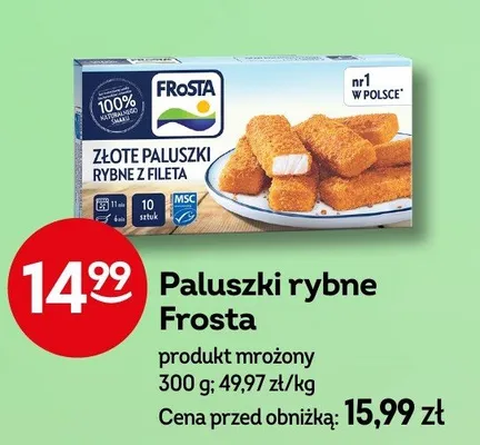 Paluszki rybne produkt mrożony promocja w Żabka