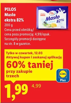 Masło ekstra 82% promocja w Lidl