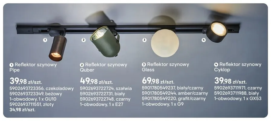 Reflektor szynowy Cyklop promocja w Castorama