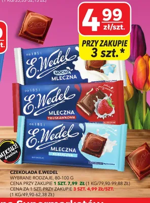 Czekolada mleczna wybrane rodzaje promocja w Top Market
