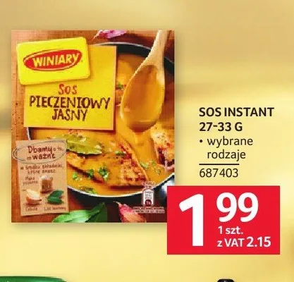 Sos instant pieczeniowy jasny 27-33g Winiary promocja w Selgros