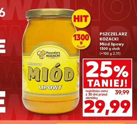 Miód lipowy Pszczelarz Kozacki promocja w Kaufland