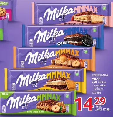 Czekolada Milka MMMAX różne rodzaje 250-300 g promocja w Selgros