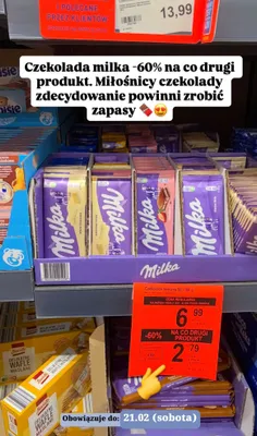 Czekolada mleczna różne rodzaje promocja w Aldi