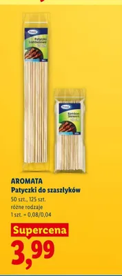 Patyczki do szaszłyków Aromata 125 szt. promocja w Lidl