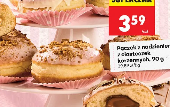 Pączek z nadzieniem z ciasteczek korzennych promocja w Biedronka