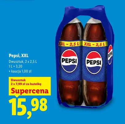 Napój gazowany Pepsi XXL 2-pak promocja w Lidl