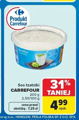 Sos tzatziki Carrefour promocja w Carrefour