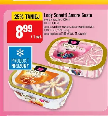 Lody Sonetti Amore Gusto promocja w POLOmarket