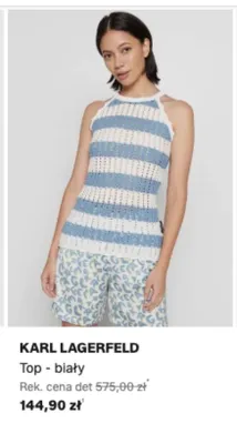 Top Karl Lagerfeld biały promocja w Lounge by Zalando