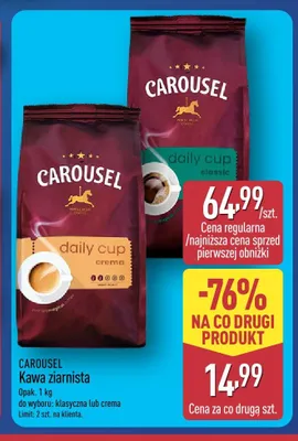 Kawa ziarnista Carousel Daily Cup Classic promocja w Aldi