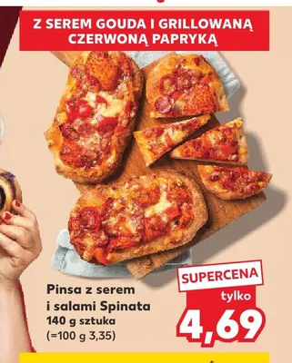 Pinsa z serem i salami Spinata promocja w Kaufland