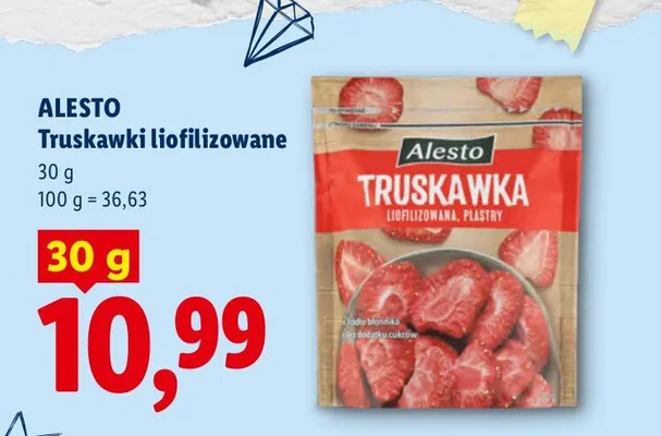 Truskawki liofilizowane Alesto promocja w Lidl