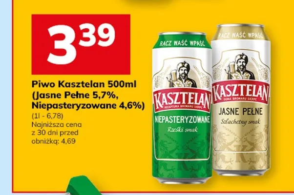 Piwo Kasztelan Jasne Pełne promocja w Hitpol
