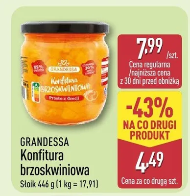 Konfitura brzoskwiniowa promocja w Aldi