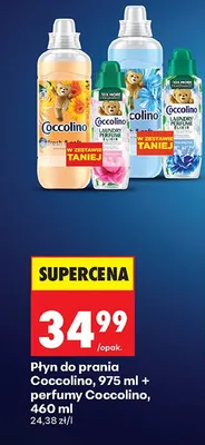 Płyn do prania Coccolino 975 ml + perfumy Coccolino 460 ml promocja w Biedronka