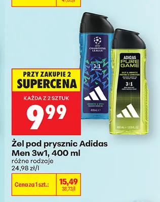 Żel pod prysznic Adidas Men 3w1 promocja w Biedronka