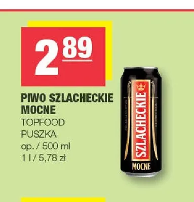 Piwo Szlacheckie Mocne promocja w SPAR