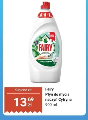 Płyn do mycia naczyń Fairy Cytryna promocja w Dino