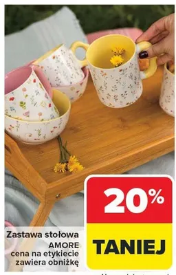 Zastawa stołowa różne rodzaje, cena na etykiecie zawiera obniżkę promocja w Carrefour