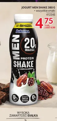 Jogurt Men Shake Bakoma promocja w Selgros
