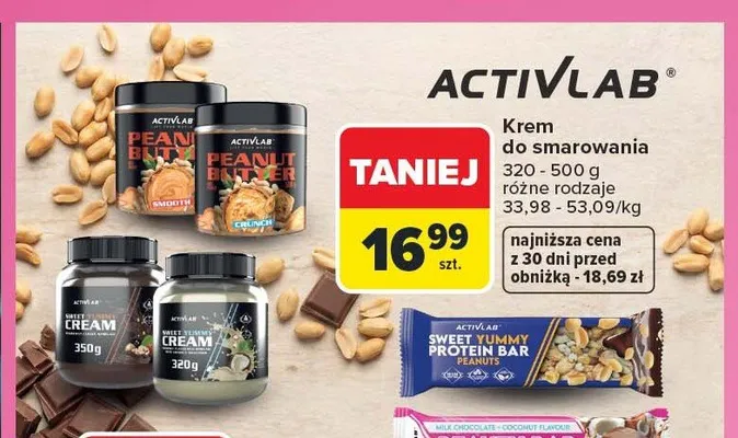 Krem do smarowania Activlab Peanut Butter Smooth promocja w Carrefour