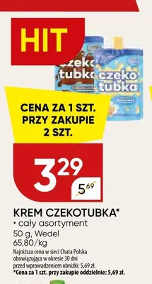 Krem Czekotubka Wedel czekoladowy promocja w Chata Polska